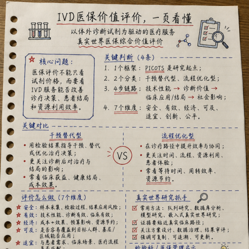 一文读懂：体外诊断试剂的医疗服务真实世界医保综合价值评价操作规范（附笔记） ...